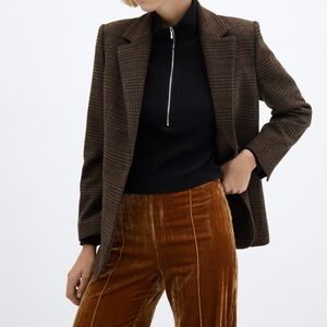 Straight check jacket